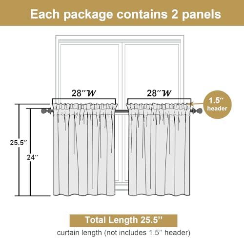 Lecloud Leia Blush Pink Kitchen Sheer Curtains 24 Inch 2 Pcs, Jacquard Leaf - Image 3