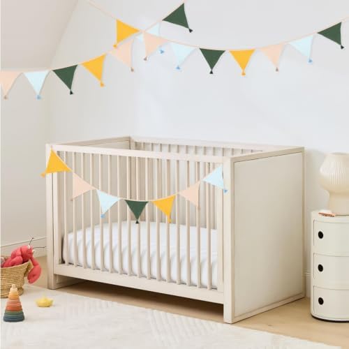 G2PLUS Cotton Fabric Bunting Banner, 9Ft Colorful Triangle Pennant Banner Flag - Image 6