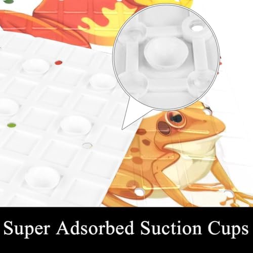 Shower Mat Non Slip, Colorful Frogs Anti Slip Bath Mat - Image 3
