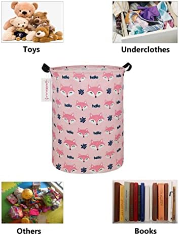 QUEENLALA Large Foldable Round Storage Basket Laundry Hamper - Image 3