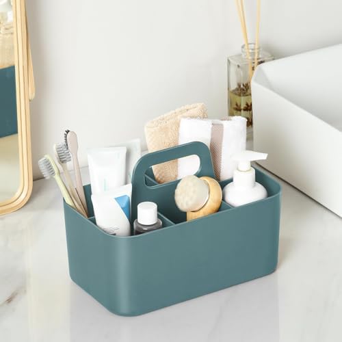 Multiuse Caddy Organizer with Handle, Portable Divided Plastic Tote Bin - Image 3