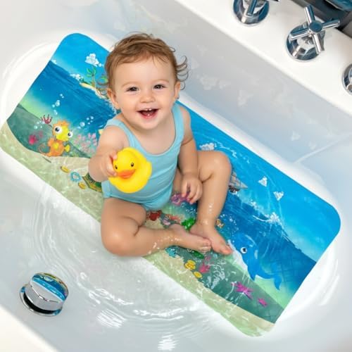 BEEHOMEE Kids Bath Mat for Tub, Non-Slip Toddler Bathtub Mat - Image 2
