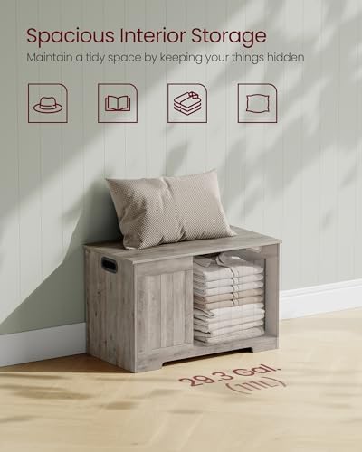 VASAGLE Storage Chest, 29.9 Inches Width Bench - Image 5