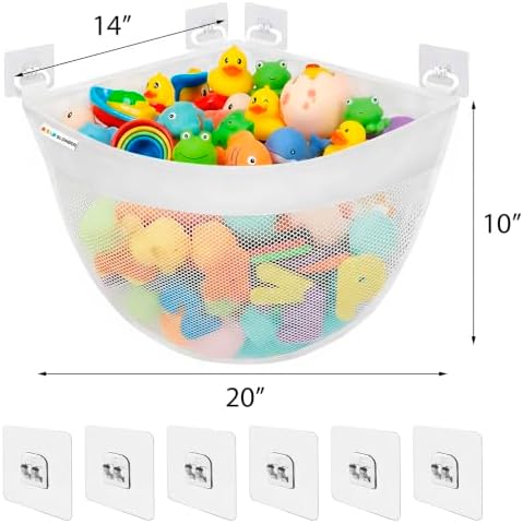 Bath Toy Storage Organizer for Bathtub – Large Mesh Bath Toy Holder & Bath Toy - Image 4