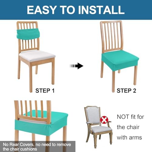 Smiry Waterproof Seat Covers for Dining Room Chairs - Image 5