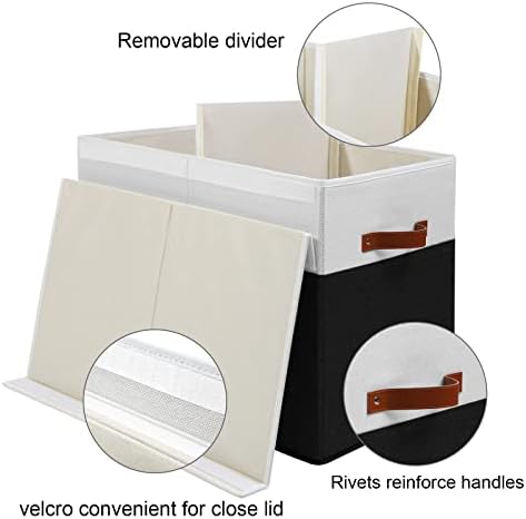 Large Toy Storage Box with Lid, Toy Chest Bin Boxes Basket with Dividers - Image 3