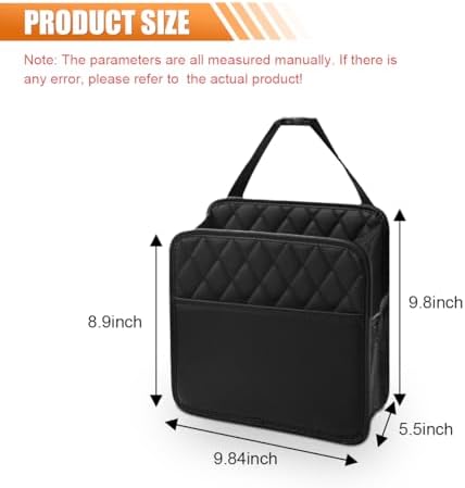 LAINLOY Foldable Car Seat Back Organizer, Large Capacity Hanging Car Backseat - Image 2