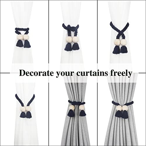 Magnetic Curtain Tiebacks Decorative Tie Back Drapes Holdbacks Nieffeiy - Image 5