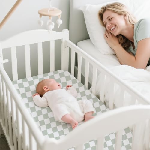 Konssy 2 Pack Muslin Bassinet Sheets - Image 2