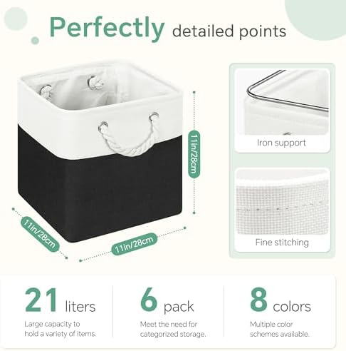 FinishingBo 11 inch Cube Storage Bin - Image 4