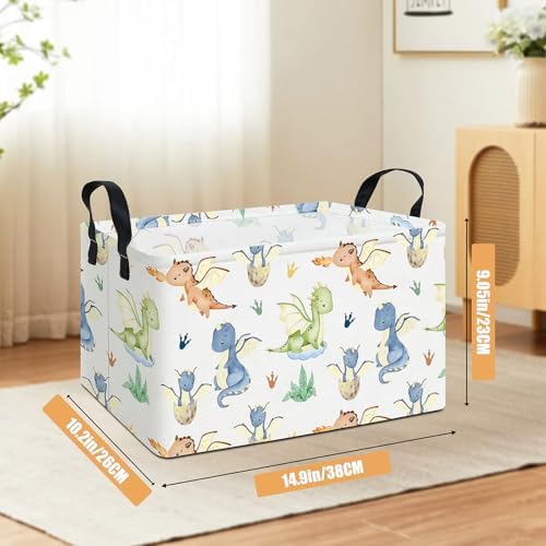 Rectangular Collapsible Parent Child Dragon Storage Basket Organizer - Image 2