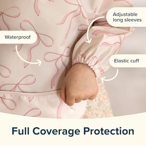 Tiny Twinkle Mess Proof Baby Bib, Cute Full Sleeve Bib Outfit, Waterproof Bibs - Image 6