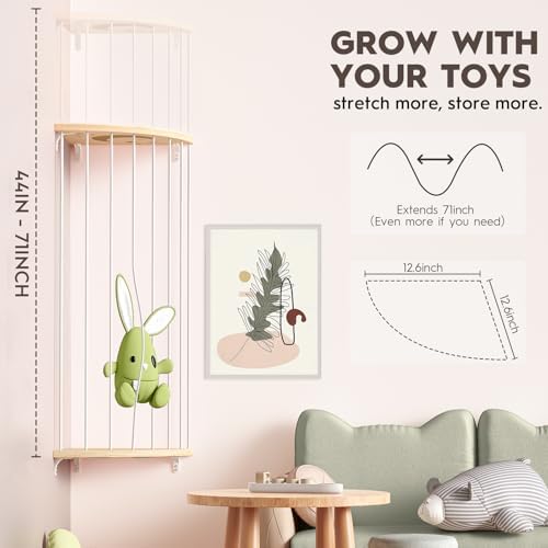 Stuffed Animal Storage Wood Corner Plush Toys Holder - Image 5