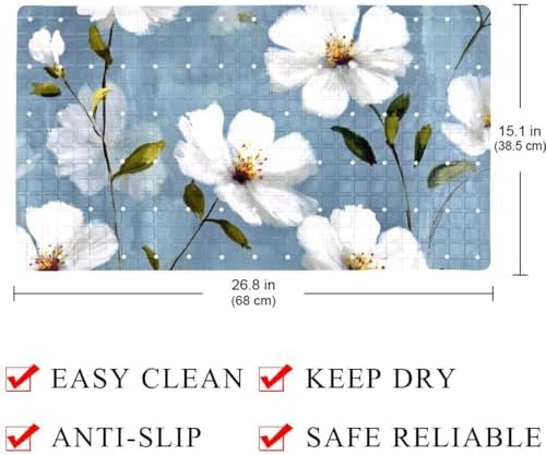 Non Slip Bathtub and Shower Mat 26.8x15.1 inch, Bath Mat - Image 4