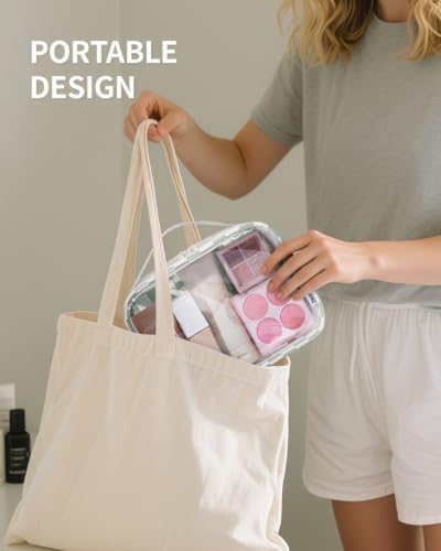 Narwey TSA Approved Toiletry Bag Carry on Clear Toiletry Bag Makeup Bag - Image 6