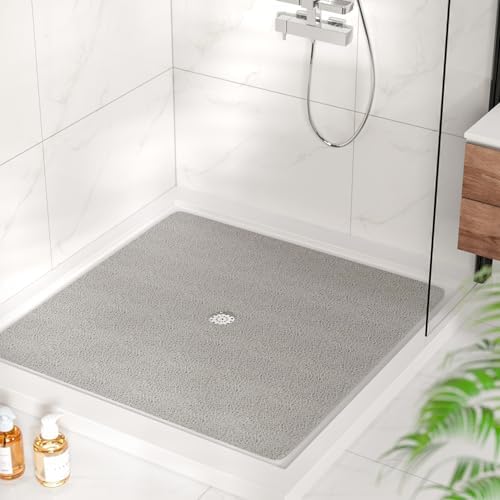 HITSLAM Square Shower Mat, 47 x 47 Inch Non Slip Bath Mat - Image 3