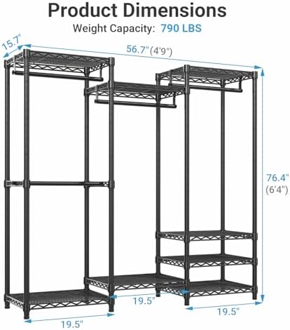 VIPEK V5 Medium Freestanding Clothes Rack, Modular Closet System - Image 5