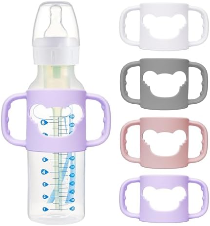 4 Pack Silicone Baby Bottle Handles by AmiTodfo