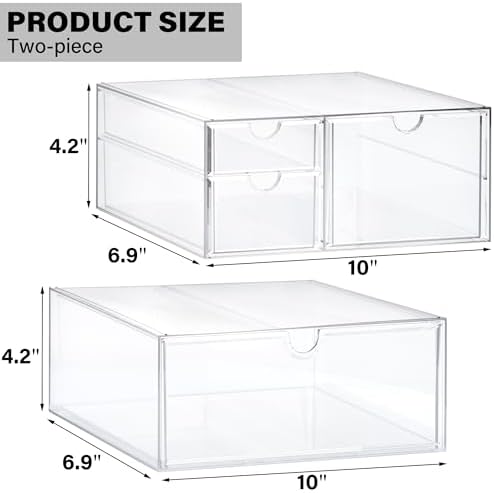 Prsildan Acrylic Drawer Makeup Organizer - Image 3