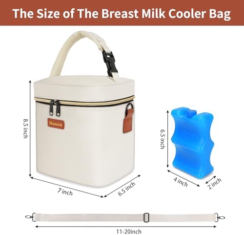 Mancro Breastmilk Cooler Bag for Travel, Fits 4 Baby Bottles Up to 9 Ounce - Image 2