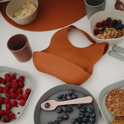 mushie Silicone Baby Bib | Adjustable Fit Waterproof Bibs - Image 6
