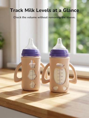 2-Pack Silicone Sleeves for New Lansinoh Glass Bottles 5 & 8 oz - Image 6