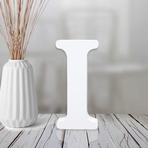 AOCEAN 4 Inch White Wood Letters Unfinished Wood Letter by AOCEAN