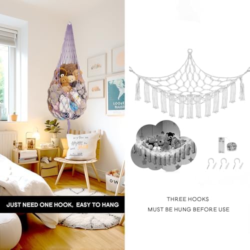 Amdermi Upgrade Stuffed Animal Hammock Corner or Wall Hanging Net - Image 2