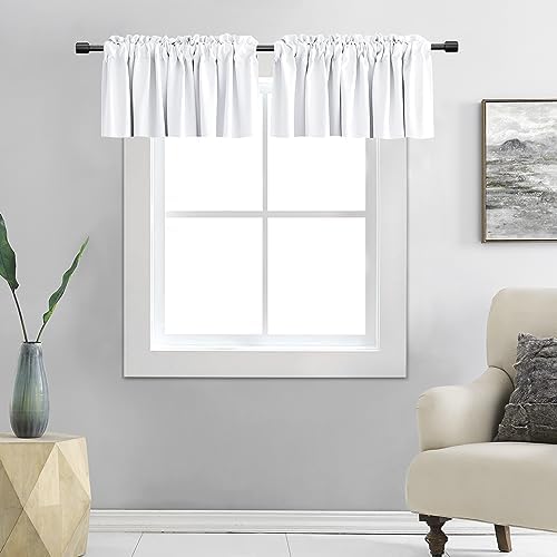 DONREN Pure White Pack of 2 Valances by DONREN