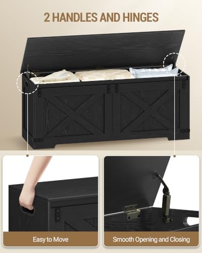 Hzuaneri 47" Storage Bench, Lift Top, 225L/59Gal Storage Chest - Image 6