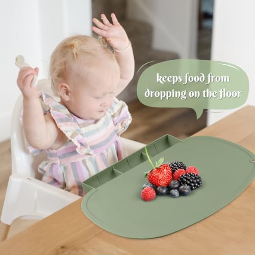 Silicone Placemat with Food Catching Pockets - Image 2