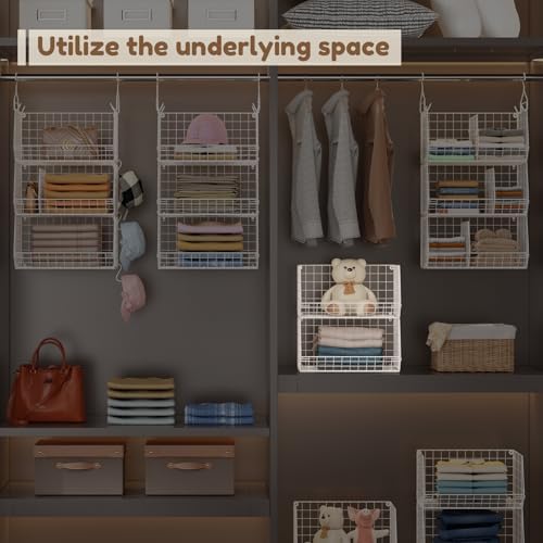4 Tier Extra Large Hanging Closet Organizer, Closet Organizer Hanging - Image 4