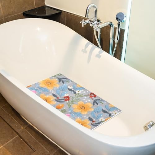 Bath Tub Shower Mat, Washable Bathtub Floor Mats, Suction Cups and Drain Holes - Image 5