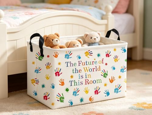 Rectangle Kids Baskets Book Basket Cute Storage Bin Organizer Boys Box - Image 4