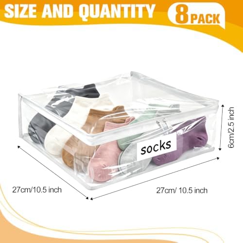 Plastic Storage Bags with Easy-Glide Zipper, Durable Clear Vinyl Zippered - Image 3