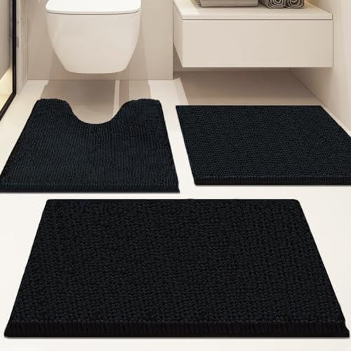 Bathroom Rugs Sets 3 Piece Non Slip, Bath Rugs - Image 2