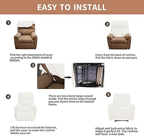Easy-Going 100% Waterproof Recliner Chair Cover，1-Piece Recliner Slipcover - Image 5