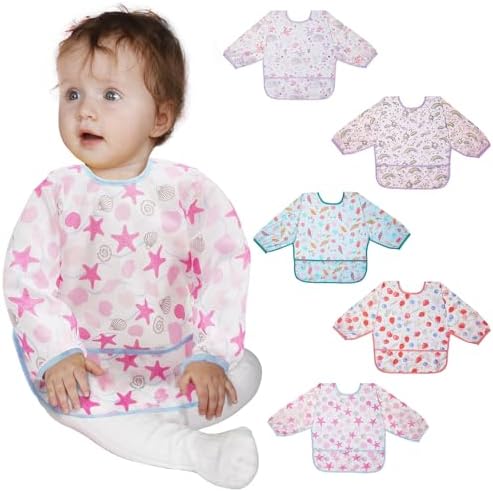 Lictin Long Sleeve Bibs 5 Pack by Lictin