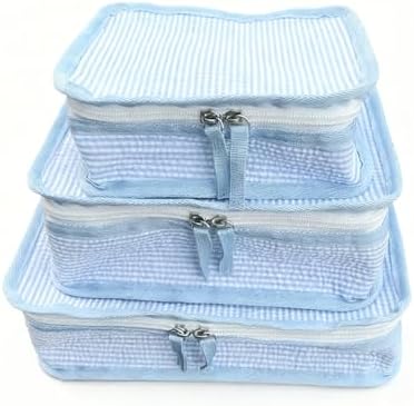 Seersucker Packing Cubes, 3 Pack Blank by BLANKSMALL