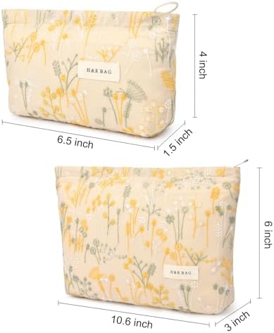 SOIDRAM 2 Pcs Makeup Bag Large Cosmetic Bag Toiletry Bag Makeup Pouch Travel - Image 4