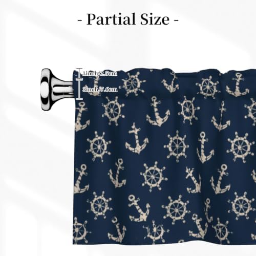 Nautical Anchor Kitchen Window Valance 54x18 Inch - Image 3