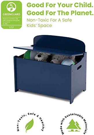 Delta Children MySize Deluxe Toy Box, Deep Blue - Image 3