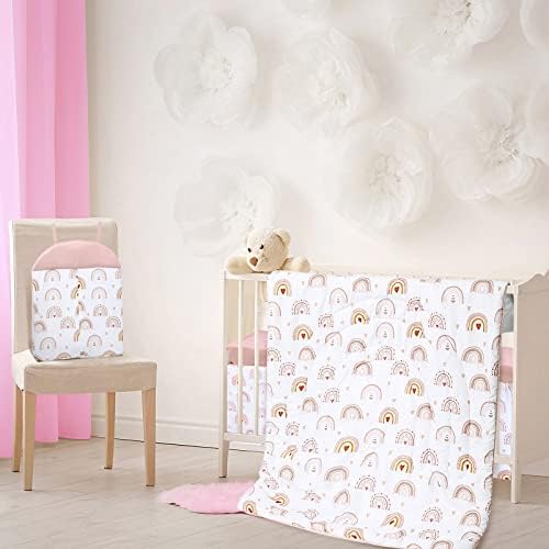 Rtteri 4 Pieces Baby Crib Bedding Set, Standard Nursery Size Soft - Image 3