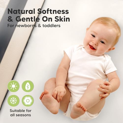 2 Pack and Play Sheets Waterproof Mini Crib Sheet Fitted 38x26 - Image 4