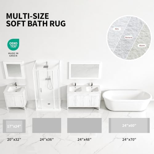 ILANGO Bathroom Rugs 60" × 24", Extra Soft Absorbent Microfiber Bath Rugs - Image 4