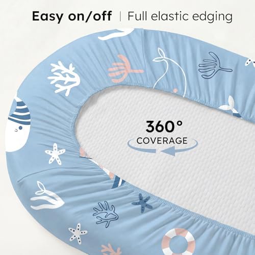 Baby Bassinet Sheets, 3 Pack Fitted Bassinet Mattress Sheets, Compatible - Image 5