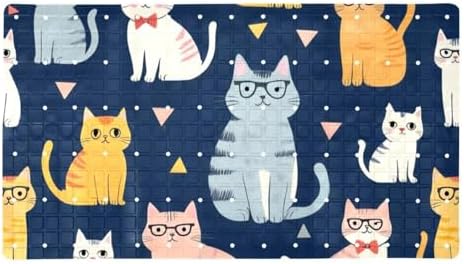 Shower Mat Non Slip, Sunglasses Cats Anti Slip Bath Mat by Anna+Cowper