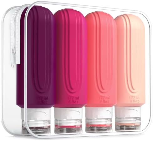 Mrsdry Travel Bottles for Toiletries, Large 6oz Oversize Containers, BPA Free by Mrsdry