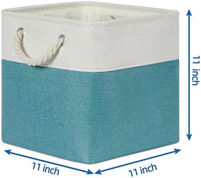 Temary Cubes Storage Baskets 11 Inch Cube Storage Bins 4 Pack Fabric Baskets - Image 3