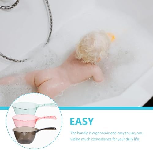 Reusable Bath Water Ladle Set 3pcs, Thickened Plastic Scoop - Image 3